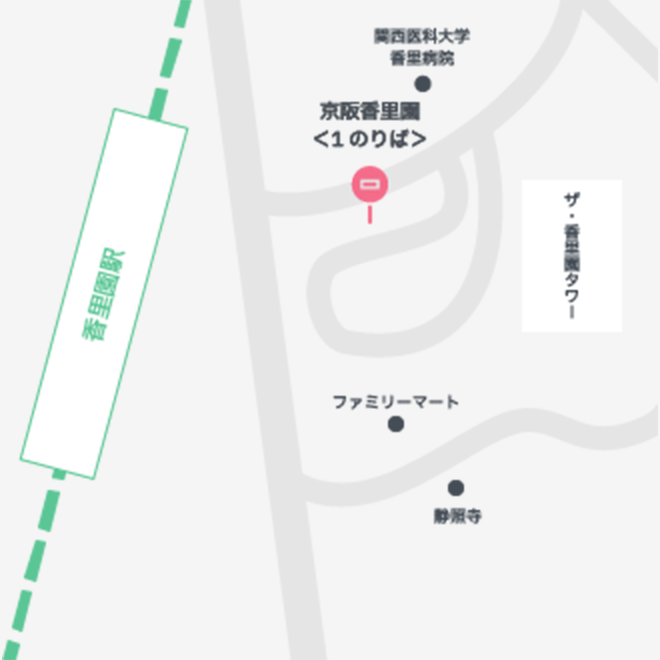 「香里園駅」バス停