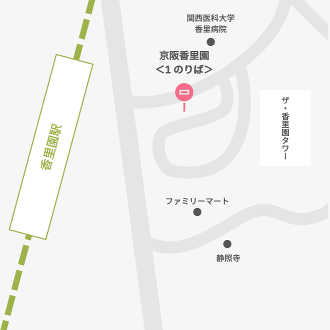 「香里園駅」バス停